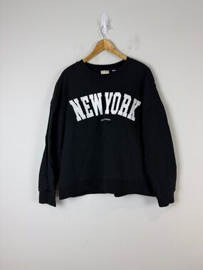 Scotch & Soda Black Crewneck  New York Sweatshirt